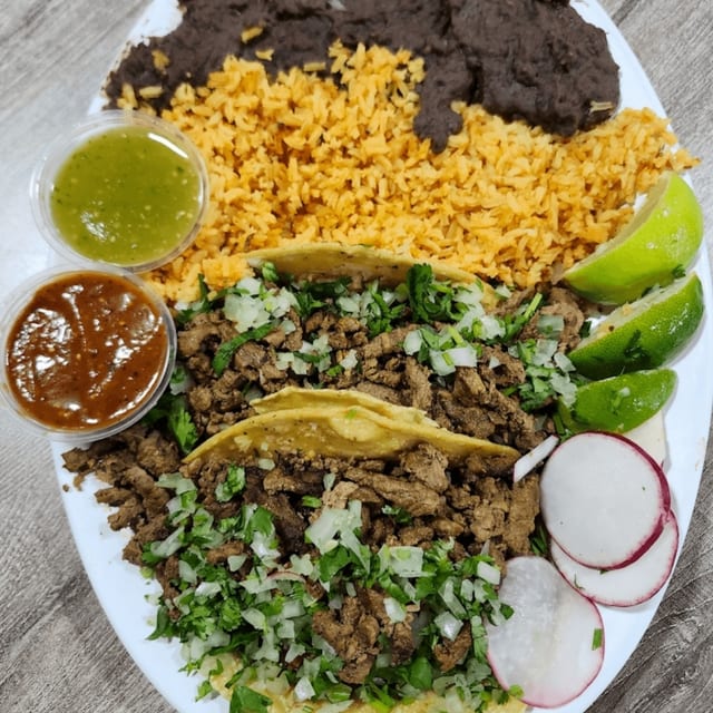 Combo Plate 2 Tacos.