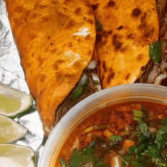Chicken Quesabirria Tacos.