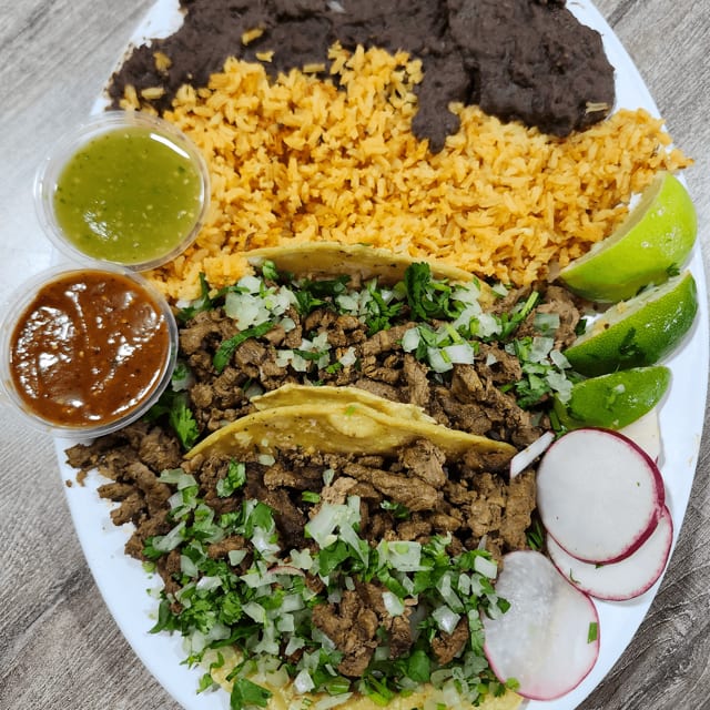 Combo Plate 2 Tacos.